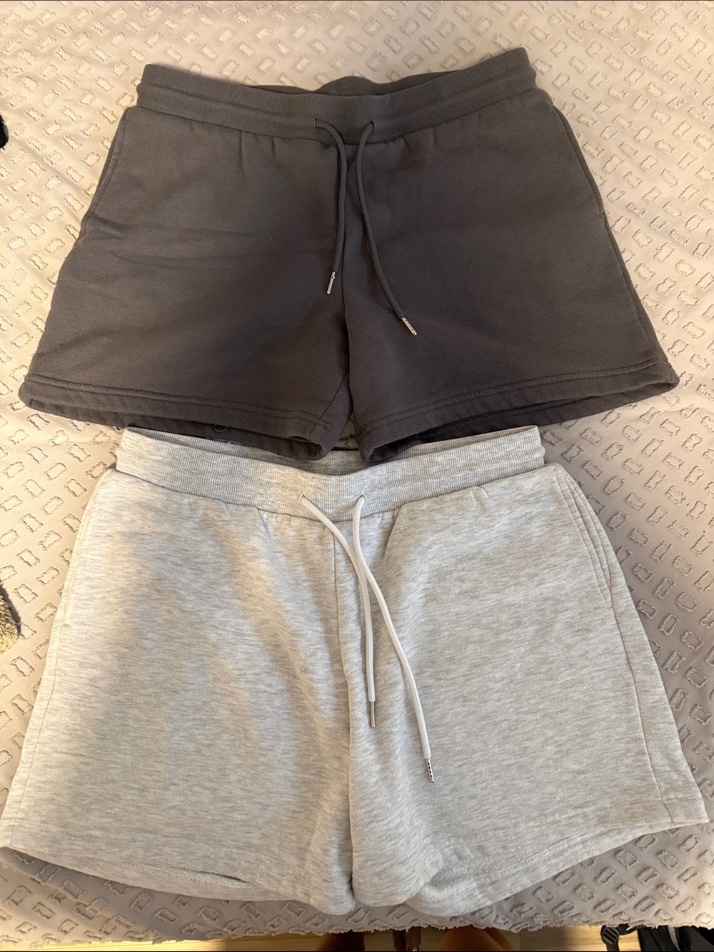 Ardene Two-Pack Athletic Lounge Shorts - Charcoal and Light Gray